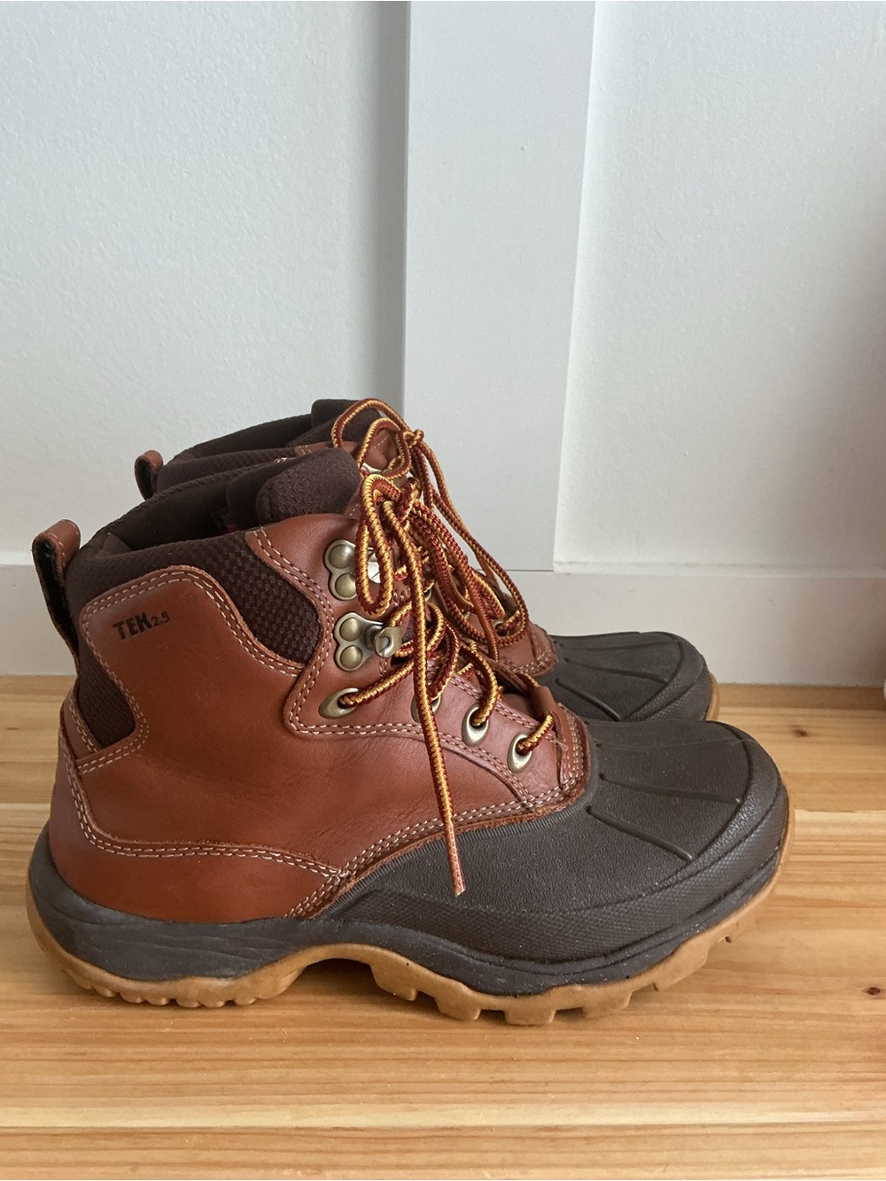 L.L. Bean Brown and Dark Brown Women's Waterproof Ankle Boots